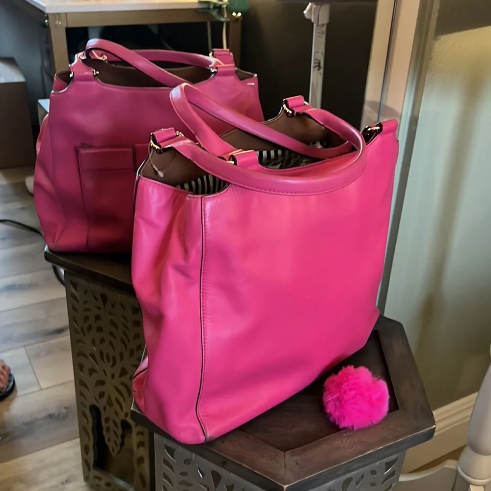 1 hour sale♠️💕 Kate Spade ♠️ large pink leather tote, UIGC - Picture 7 of 15